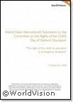 World Vision International's Submission to the Committee on the Rights of the Child's Day of General Discussion