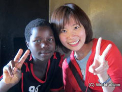 2012年8月にマラウイのチャイルドを訪問した中村さん