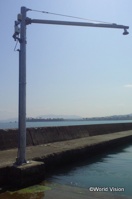 市内に設置された潮位・津波観測システム