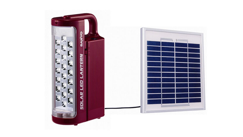 寄贈されたソーラーランタン