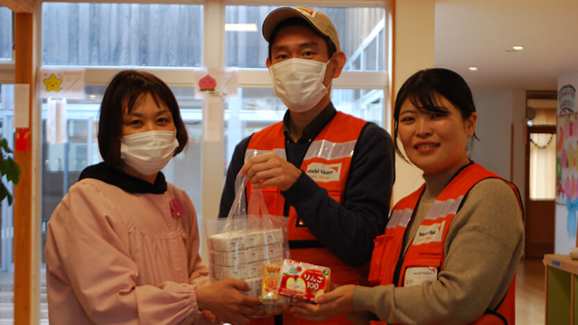 ｢小さな紙パックの飲み物はありがたいです」
