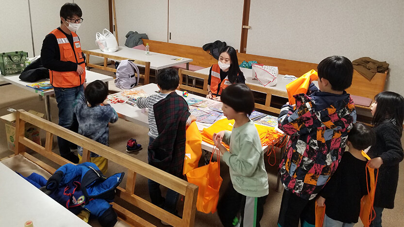 2/10研修開催中、WVJスタッフが子どもたちと過ごしました