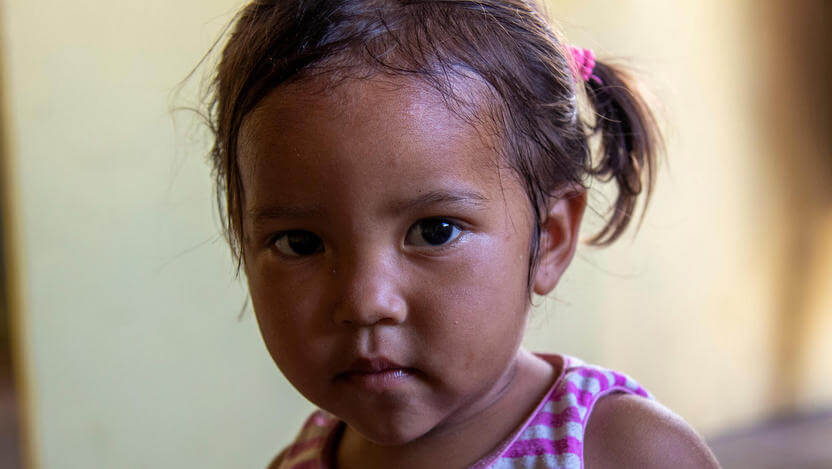 ベネズエラからエクアドルに避難した難民の子ども