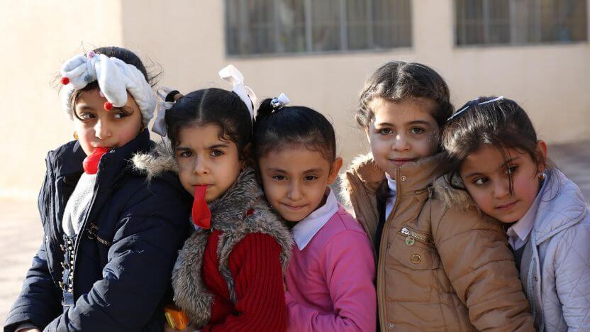 レバノンに逃れてきたシリア難民の家族