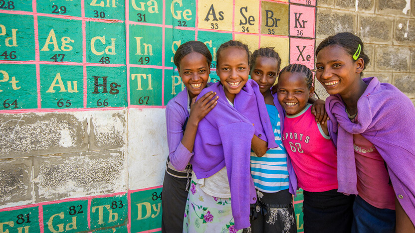 エチオピアの学校に通う子どもたち