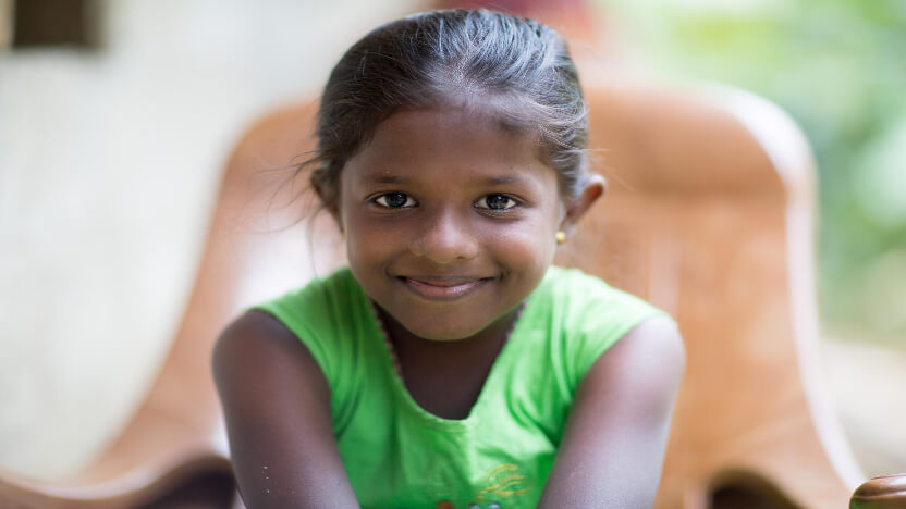 チャイルド・スポンサーシップの支援を受ける9歳の女の子