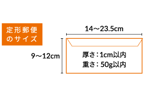 定形封筒のサイズ