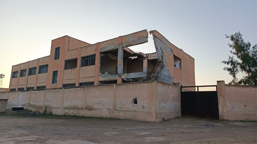 現在の校舎の状況(シリア北央部)