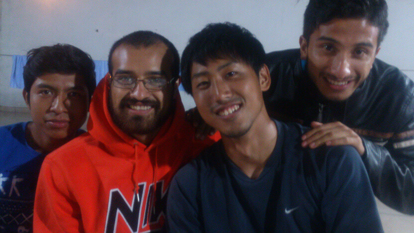 学生時代に訪れたメキシコで友人たちと