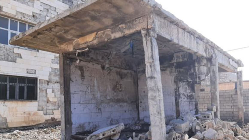 破壊された校舎(地震前に撮影)