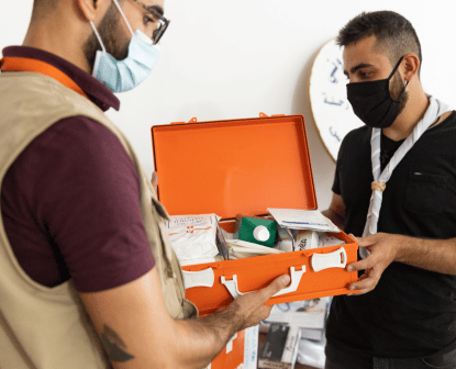 避難所に常備する救急箱を１つ提供(ネパール)　