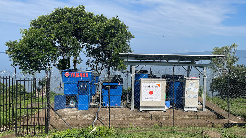 設置が完了したヤマハクリーンウォーターシステム