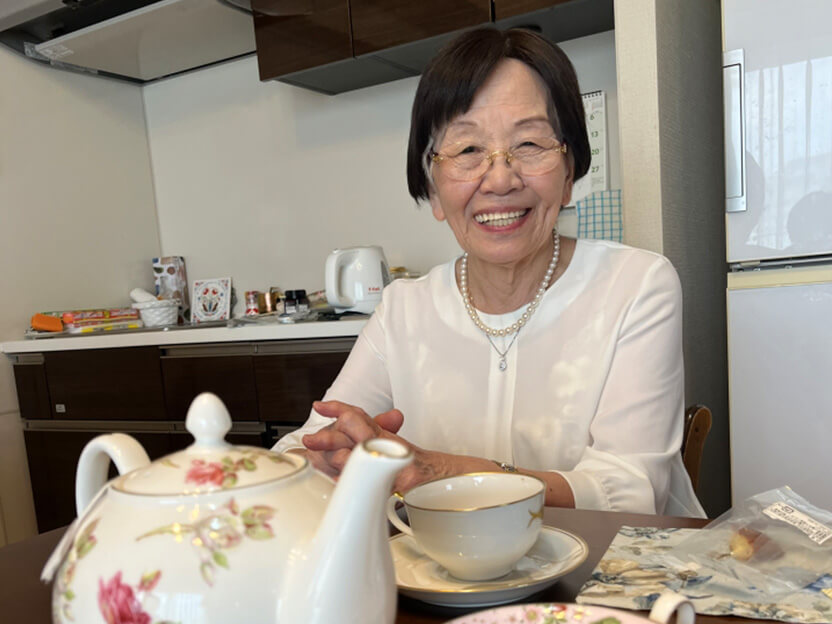 インタビューの後には、心温まるおもてなしまで。優しさあふれるお母さんの一面に触れました。