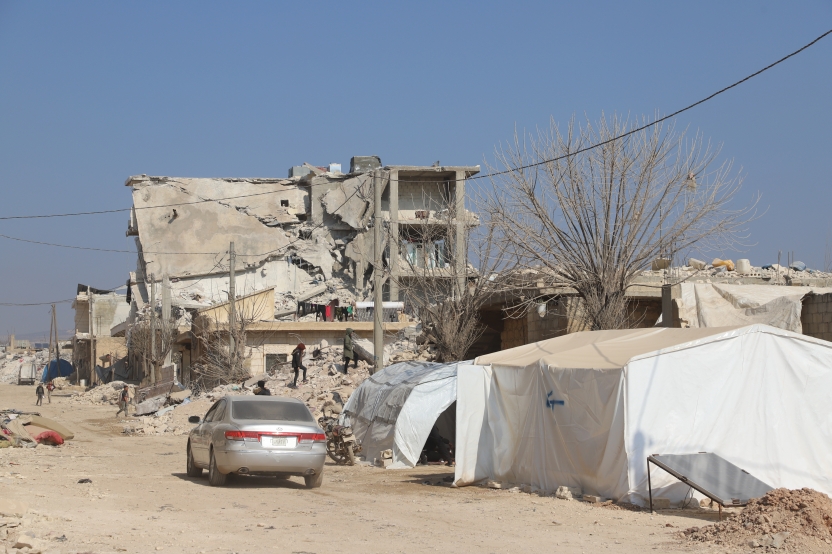 地震後の事業地の様子