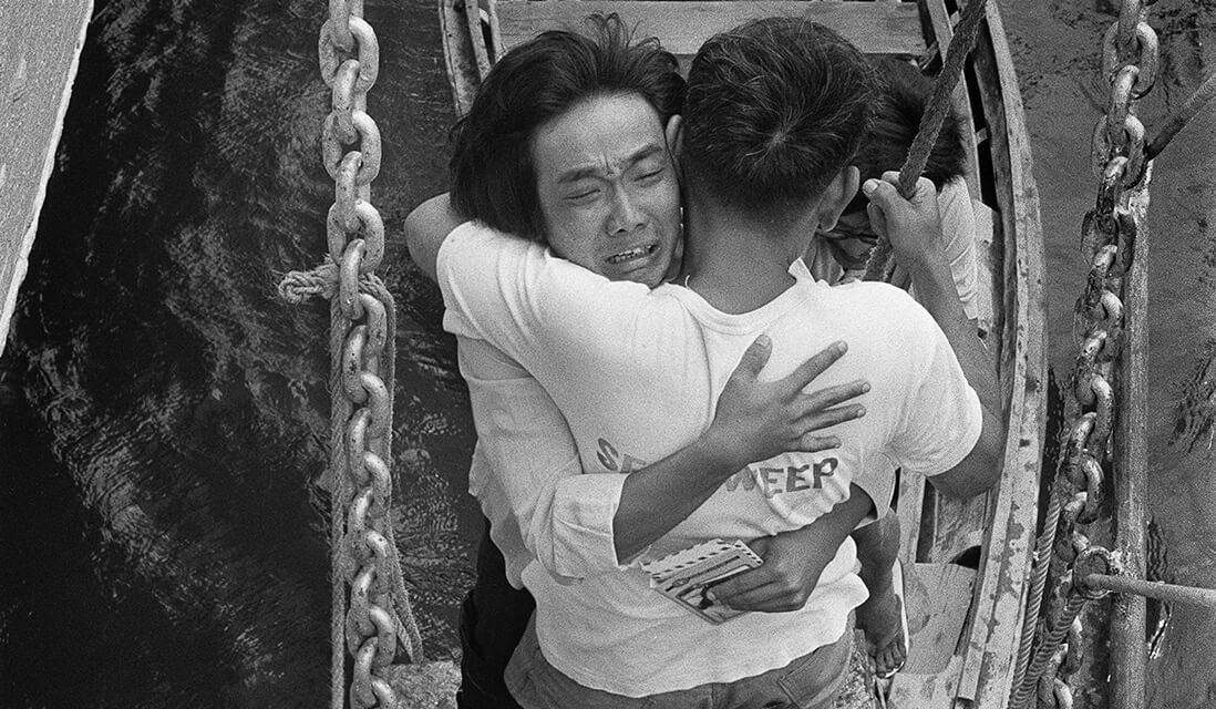 インドシナ難民を支援 国際支援団体として先陣を切りボートにより避難してきた人々を海上で救済