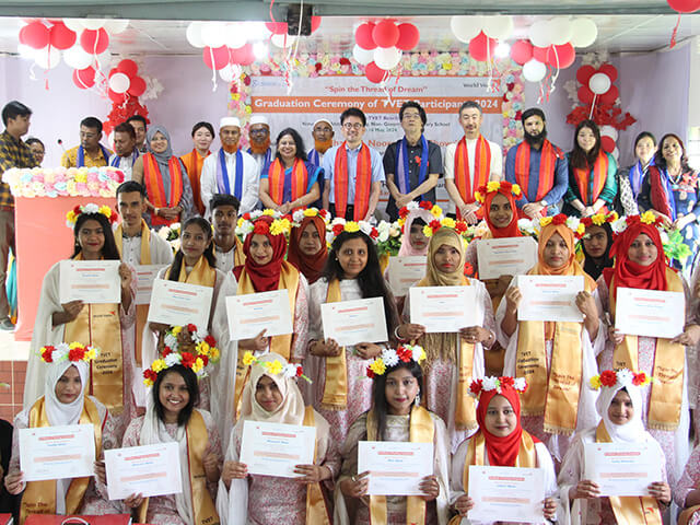 株式会社サンブロスご支援によるバングラデシュでの職業訓練が修了し、修了式を開催しました！