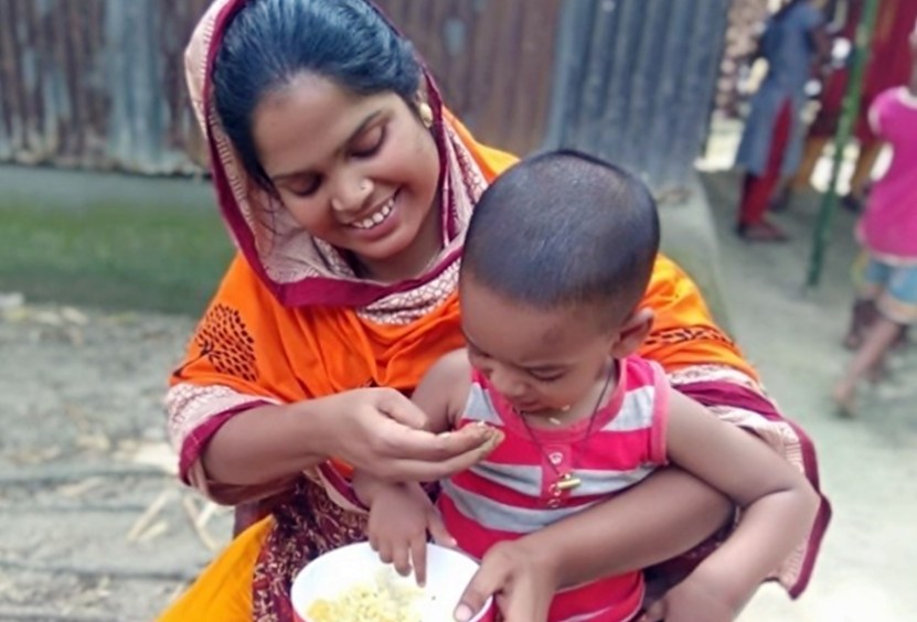 支援地域の親子（バングラデシュ）