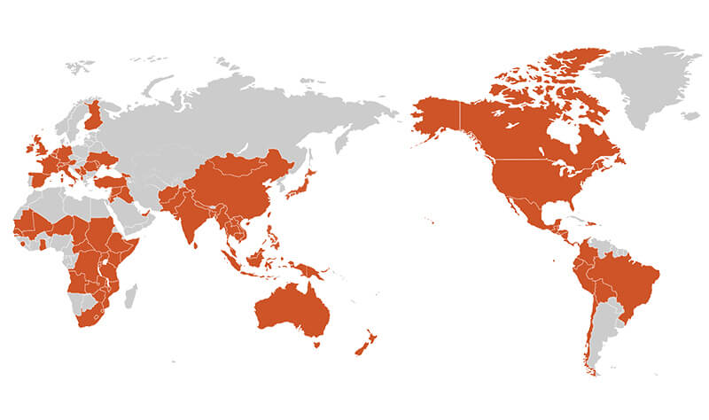 約100カ国で活動