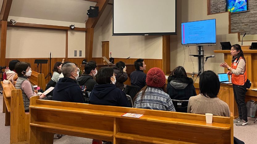 子どもの心のケアの研修の様子