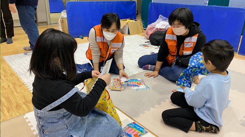 災害時の子どもの居場所の様子