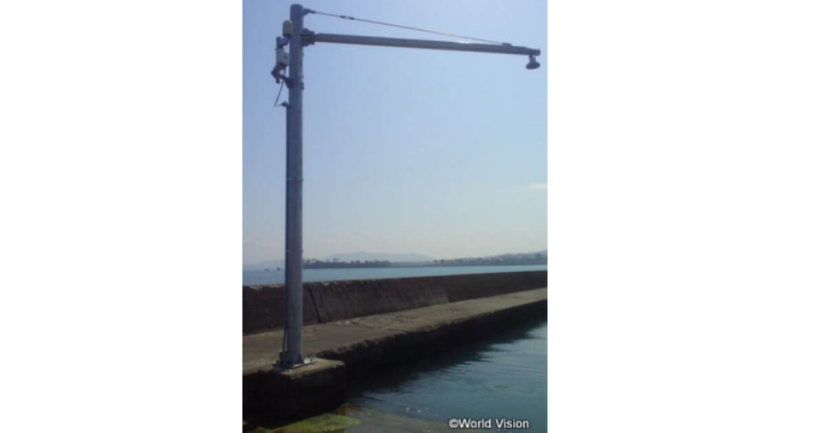 市内に設置された潮位・津波観測システム