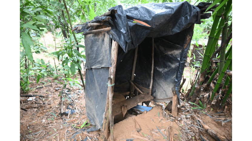 事業地で見られる不衛生なトイレ