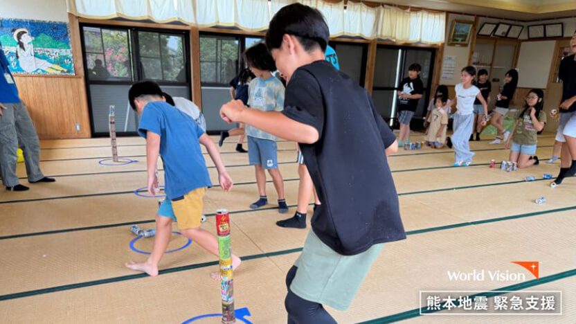 美里町の「子どもの居場所」で遊ぶ子どもたち　