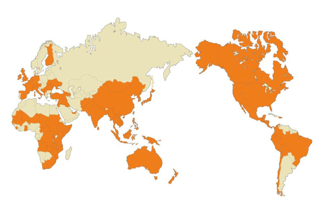 約100カ国で活動